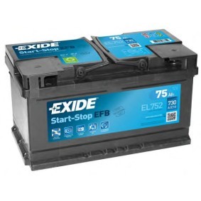 Køb Starterbatteri af EXIDE EL752 til den lave pris 1363,16 DKK