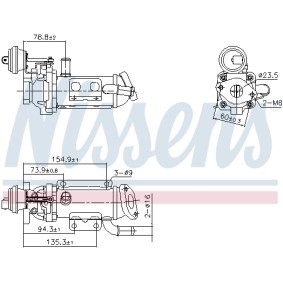AGR Kühler 989289 NISSAN von NISSENS