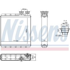 Wärmetauscher, Innenraumheizung von NISSENS 707302