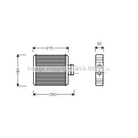 Wärmetauscher, Innenraumheizung von AVA COOLING SYSTEMS VW6196