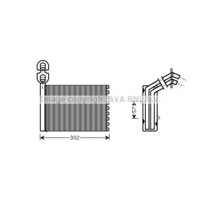 Wärmetauscher, Innenraumheizung von AVA COOLING SYSTEMS VW6201