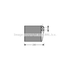 Wärmetauscher, Innenraumheizung von AVA COOLING SYSTEMS VW6229