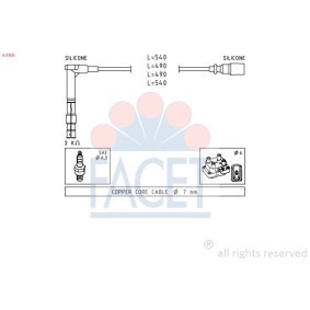 Acquista Kit cavi candele da FACET 4.9434 a buon mercato per soli 70,14 €