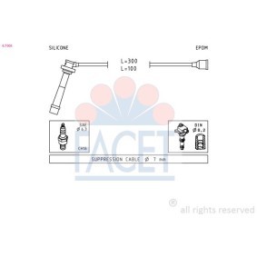 Acquista Kit cavi candele da FACET 4.7005 a buon mercato per soli 41,44 €