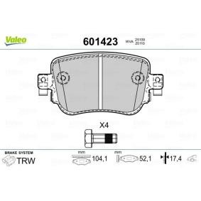 Comprar Juego de pastillas de freno de VALEO 601423 a bajo precio de 44,50 €