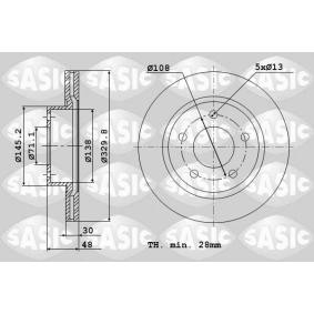 Acquista Disco freno da SASIC 6100011 a buon mercato per soli 153,04 €