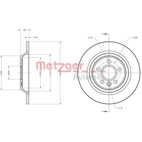 Comprar Disco de freno de METZGER 6110728 a bajo precio de 52,81 €