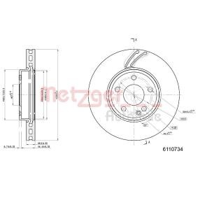 Compre Disco de travão da METZGER 6110734 a um preço baixo por 51,93 €
