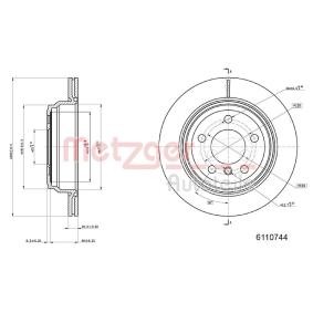 Comprar Disco de freno de METZGER 6110744 a bajo precio de 82,09 €