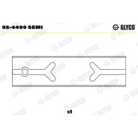 Acquista Bronzina cuscinetto, Biella da GLYCO 55-4499 SEMI a buon mercato per soli 5,35 €