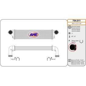 Kjøp Intercooler av AHE 704.011 til den lave prisen 1502,76 NOK