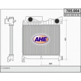 Kjøp Intercooler av AHE 705.004 til den lave prisen 3855,04 NOK
