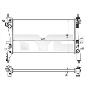 Achetez des Radiateur du moteur TYC 709-0021-R à prix pour 84,55 €