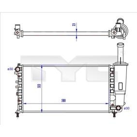 Achetez des Radiateur du moteur TYC 709-0027-R à prix pour 93,95 €