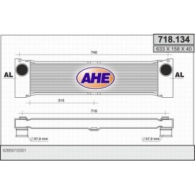 Kjøp Intercooler av AHE 718.134 til den lave prisen 2995,84 NOK