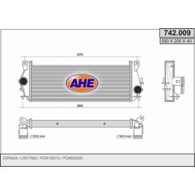 Comprar Intercooler de AHE 742.009 a bajo precio de 239,95 €