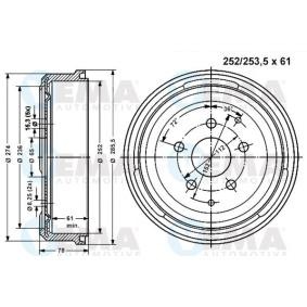 Bremstrommel von VEMA 800853