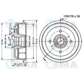 Comprar Tambor de freno de VEMA 800970 a bajo precio de 42,26 €