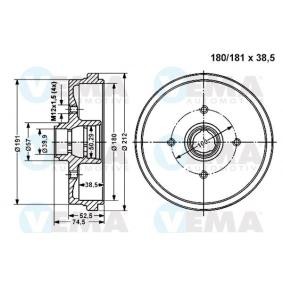 Bremstrommel von VEMA 800973