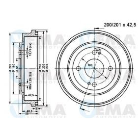 Bremstrommel 801049 für HONDA