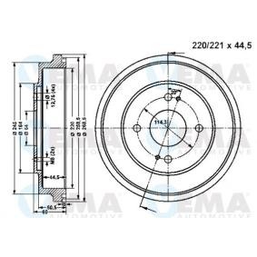 Bremstrommel 801053 für HONDA