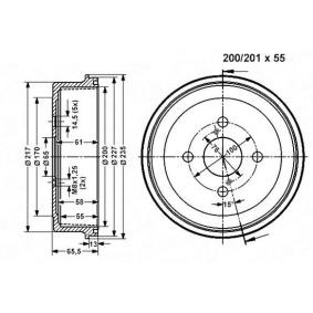 Bremstrommel 801080 für TOYOTA