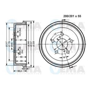 Bremstrommel 801084 für TOYOTA