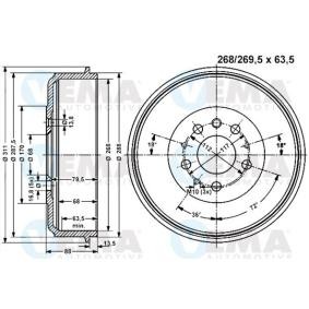 Bremstrommel von VEMA 801118