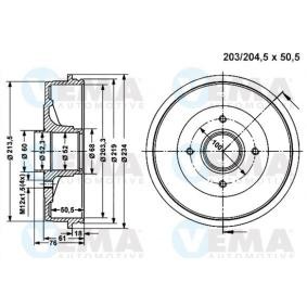 Bremstrommel 801218 für DACIA