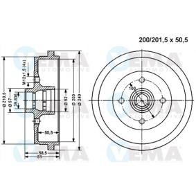 Bremstrommel 801321 für SKODA