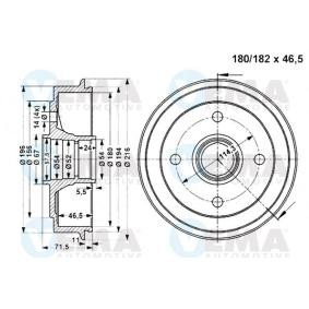 Bremstrommel 801328 für HYUNDAI