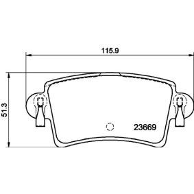 Bremsbeläge 8DB 355 009-421 für NISSAN