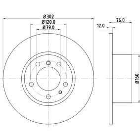 Bremsscheibe 8DD 355 101-691 für BMW
