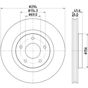 MITSUBISHI Bremsscheibe von HELLA