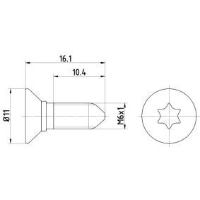 Schraube, Bremsscheibe 8DZ 355 209-081