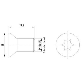 Schraube, Bremsscheibe 8DZ 355 209-111