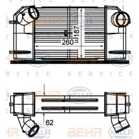 Kjøp Intercooler av HELLA 8ML 376 988-274 til den lave prisen 2747,88 NOK