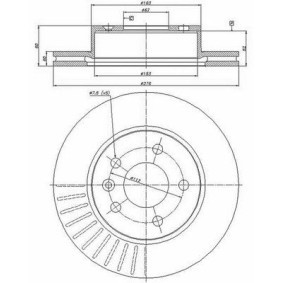 Bremsscheibe 98404 für MERCEDES-BENZ