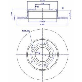 Bremsscheibe 98572 für A4 Cabrio (8H7, B6, 8HE, B7) für 33,52 CHF