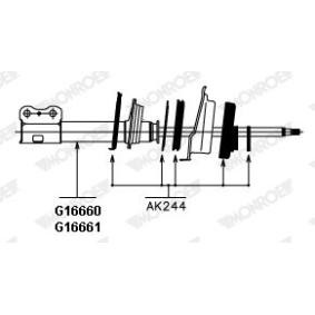 Acquista Kit bulloni, Ammortizz. a molla-alloggiam. cuscinetto ruota da MONROE AK244 a buon mercato per soli 26,05 €