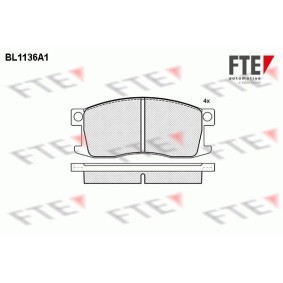 Köp Bromsbelägg av FTE BL1136A1 till det låga priset 723,89 kr