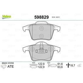 Acquista Kit pastiglie freni da VALEO 598829 a buon mercato per soli 42,02 €