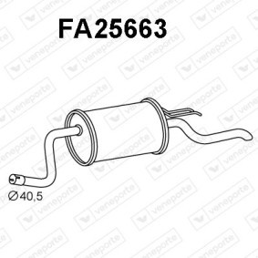 Compre Panela de escape traseira da VENEPORTE FA25663 a um preço baixo por 85,65 €