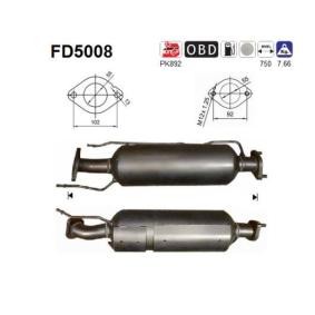 Partikelfilter (DPF) FD5008 KIA MAGENTIS von AS