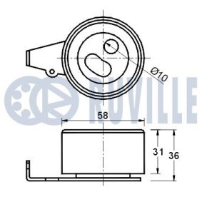 Umlenkrolle, Zahnriemen 55950 FIAT ULYSSE von RUVILLE