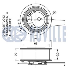 Achetez des Poulie renvoi / transmission, courroie de distribution RUVILLE 58608 à prix pour 61,11 €