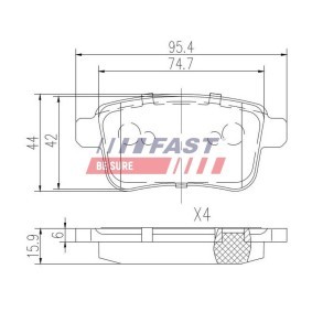 Compre Pastilhas de travão da FAST FT29546 a um preço baixo por 24,34 €