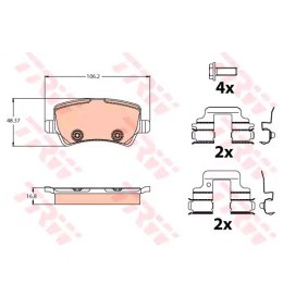 Acquista Kit pastiglie freni da TRW GDB2125 a buon mercato per soli 44,49 €