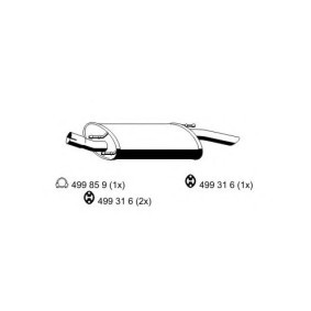 Compre Panela de escape traseira da ERNST 311236 a um preço baixo por 70,44 €