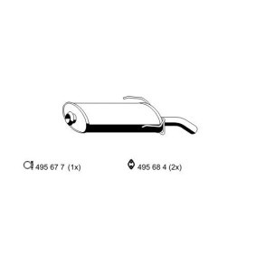 Endschalldämpfer für PEUGEOT von ERNST